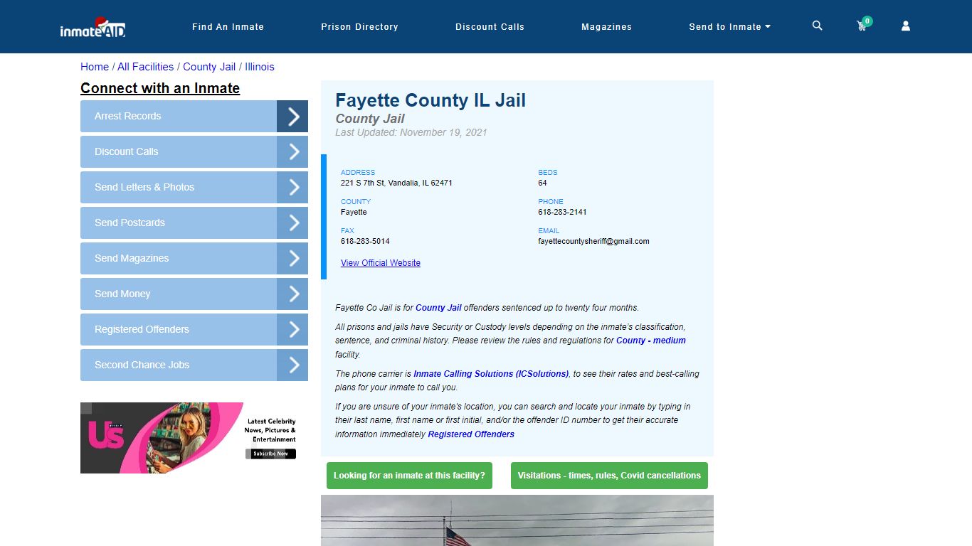 Fayette County IL Jail - Inmate Locator - Vandalia, IL